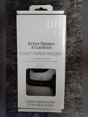 Better Homes And Gardens Matte Black Toilet Paper Holder
